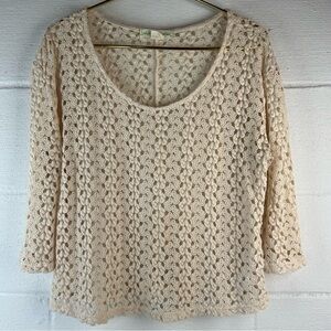 Anthropologie Staring at Stars Crochet Top, Medium